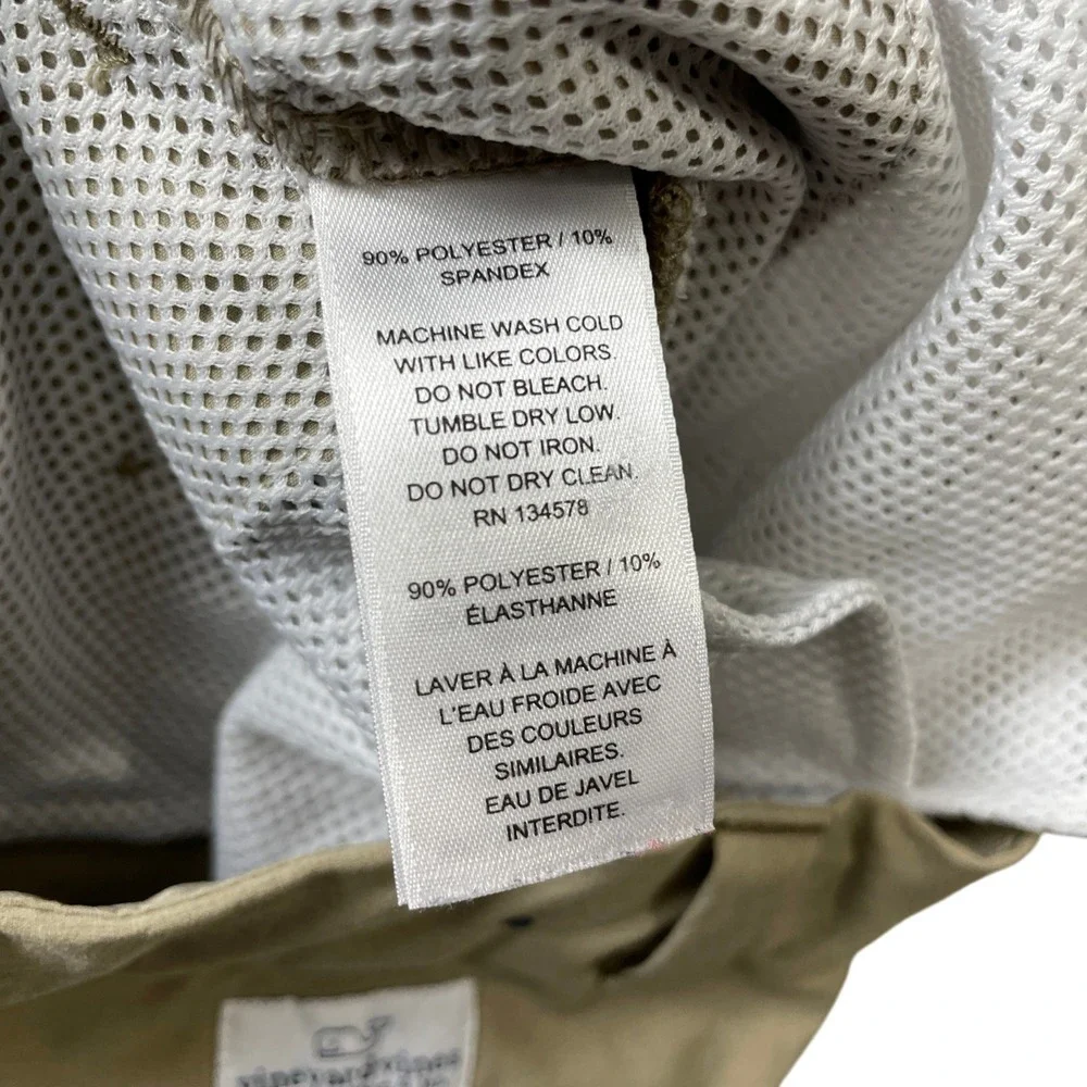 Vineyard Vines 10 Boys Performance Beige Polyester Blend Pockets